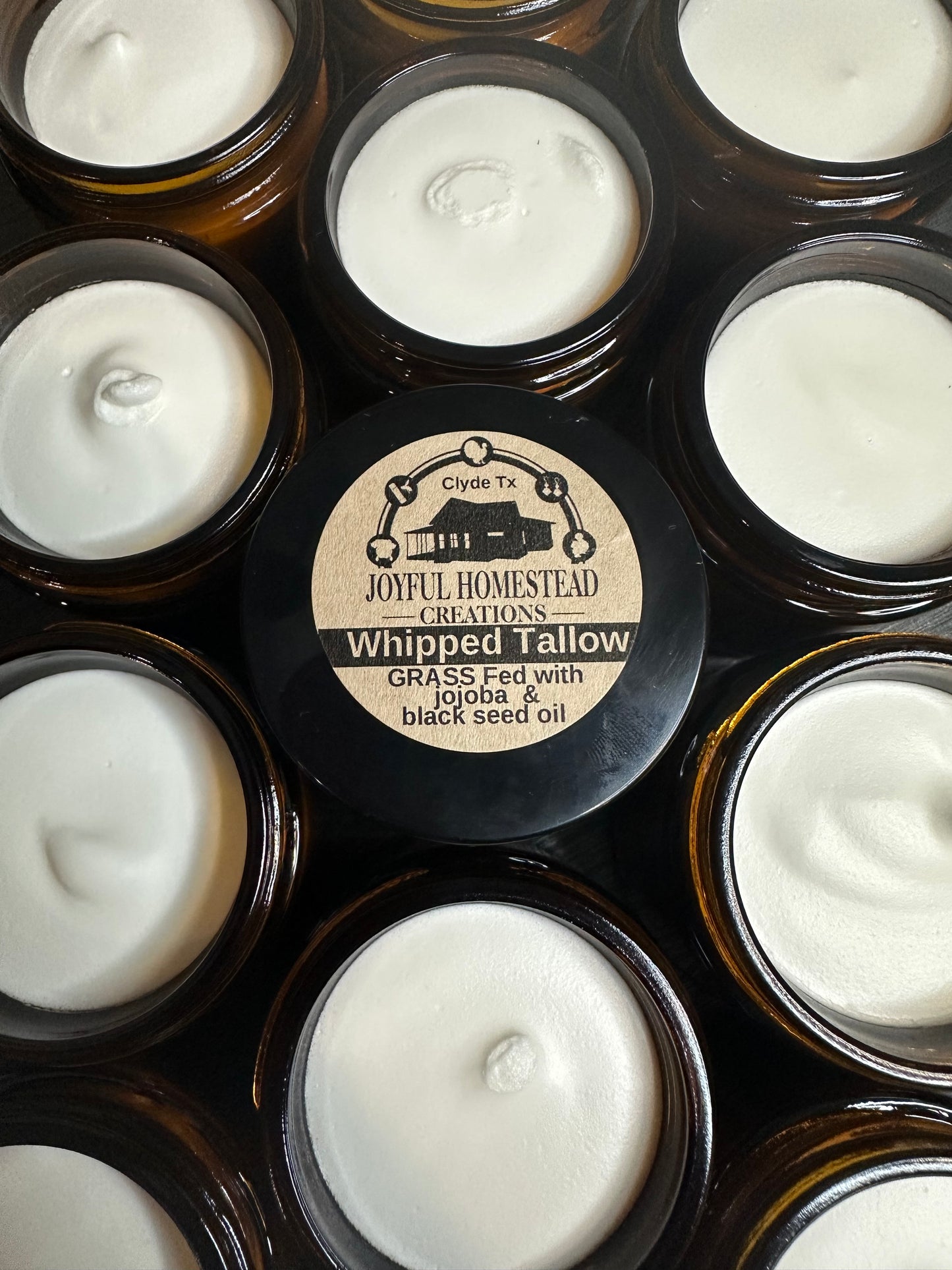 Whipped Tallow Grass Fed with jojoba and blackseed oil (shipped in cooler)