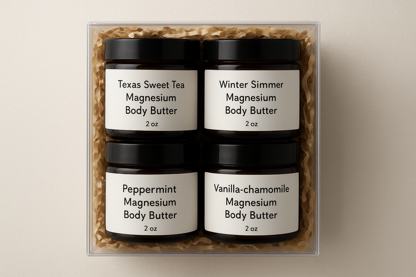 Gift set 4 2oz jars Magnesium Body Butter