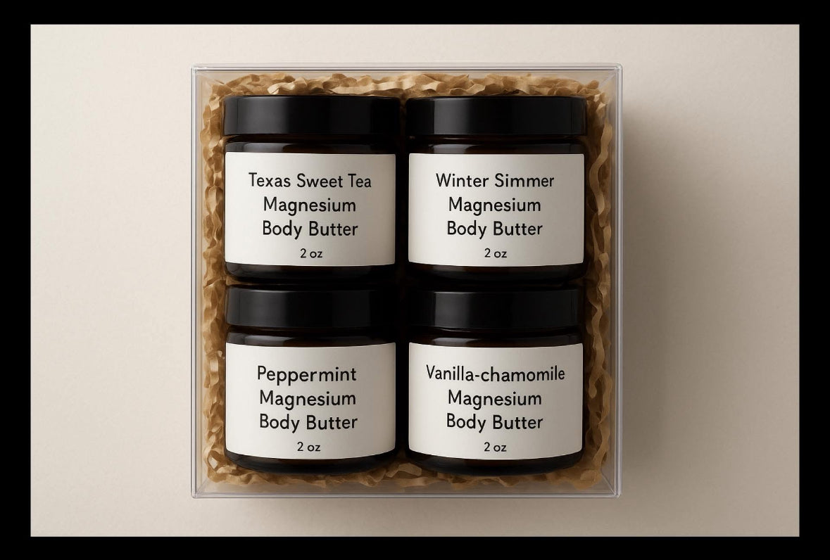 Moisturizing Magnesium Body Butter 8 oz- ache and pain relief, restful sleep