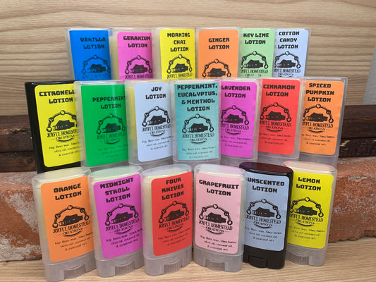 All Natural Lotion Sticks with Essential Oils