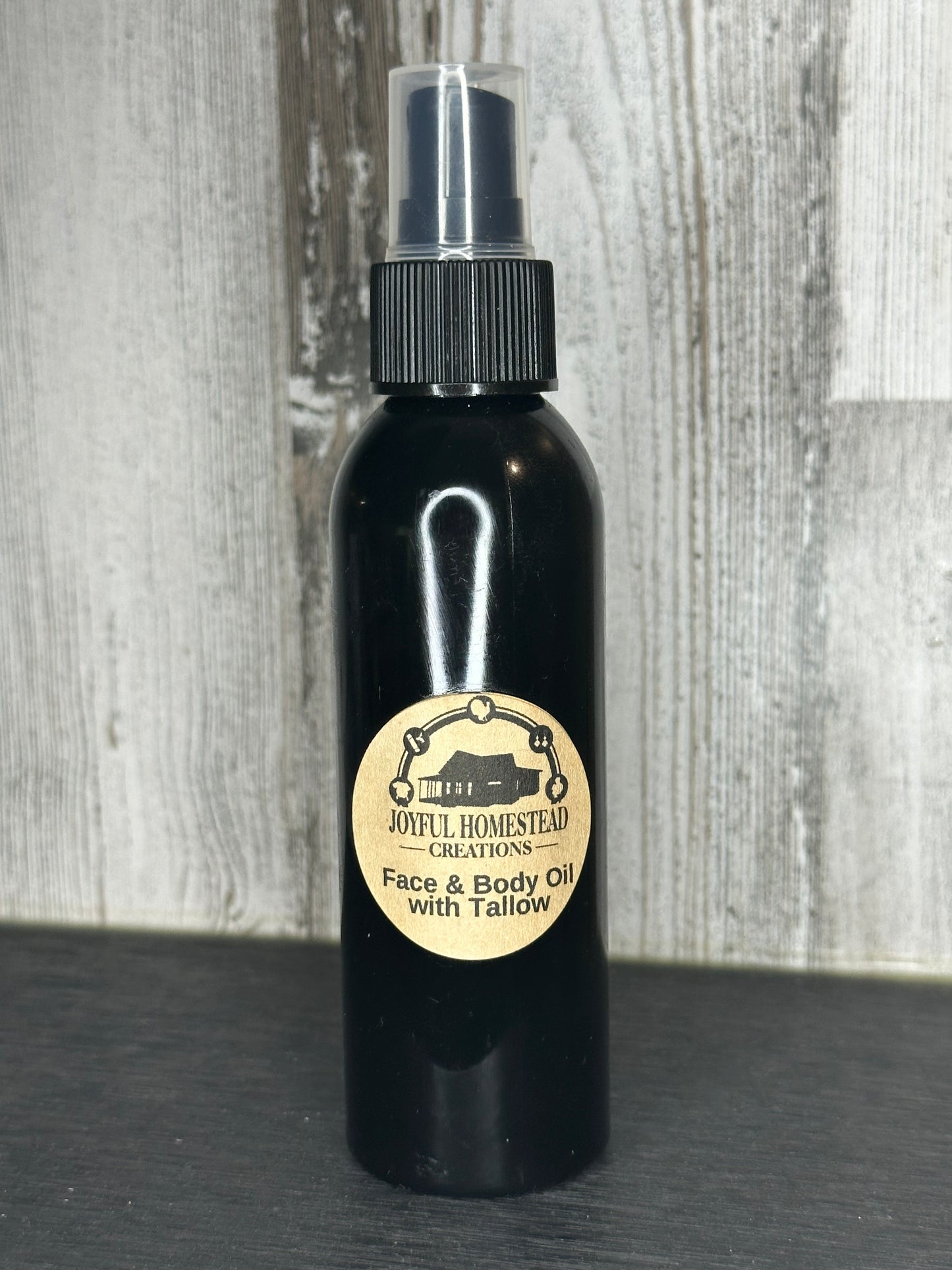 Face and body oil with tallow 4oz spray