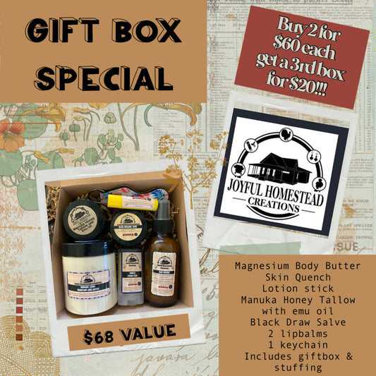 Natural Gift Box Special!! Buy 2 get the 3rd for $20 Message me to customize!!! (Shipped in cooler)