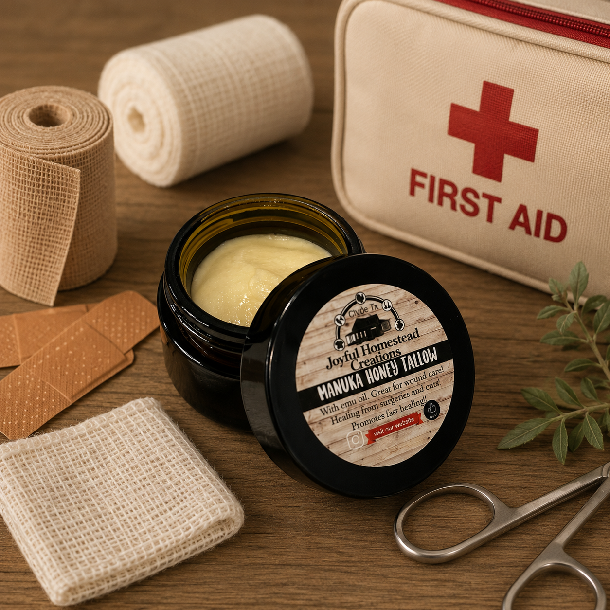 Manuka Honey Tallow with Emu oil All purpose!! Healing wounds & eczema