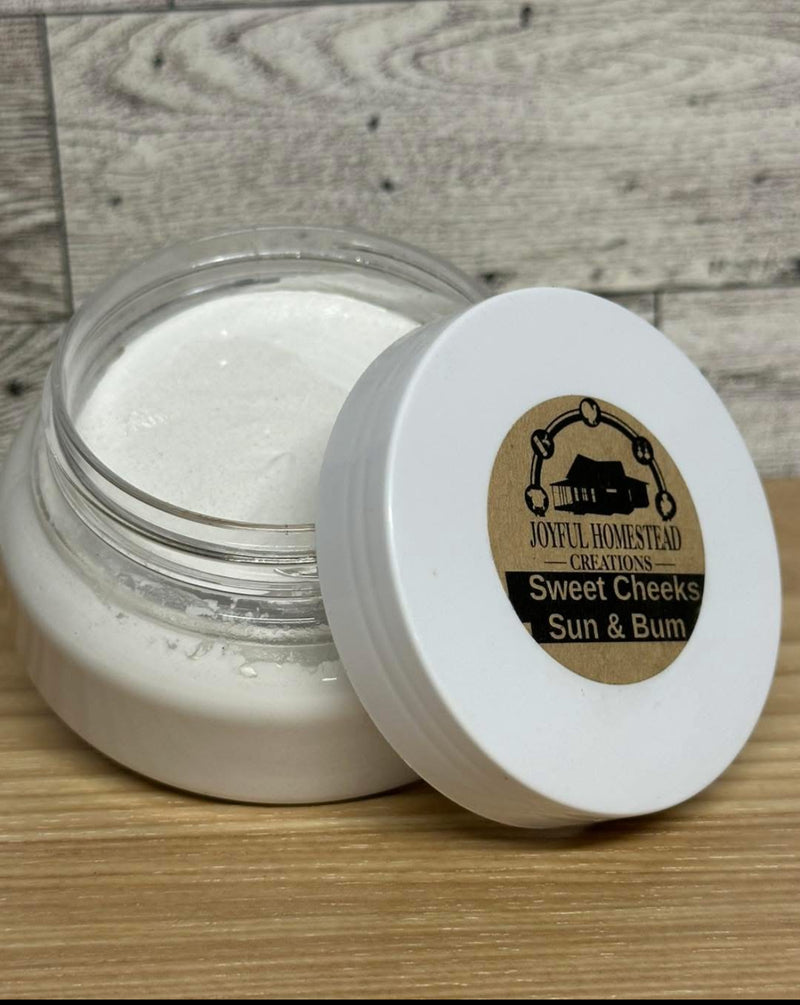 Sweet Cheeks SUN and BUM Salve 6oz with TALLOW (Butt Rash Cream and sun protection)