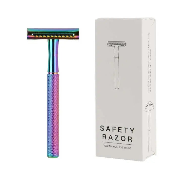 Cheap Reusable Razor Rainbow Reusable Safety Razors - 5 Blades Included – Joyful Homestead ...