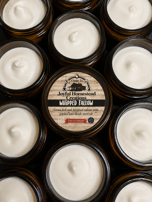 Whipped Tallow Grass Fed with jojoba and blackseed oil