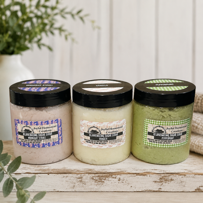Whipped Shea Moisturizing Sugar Scrub with Blackseed oil  8oz