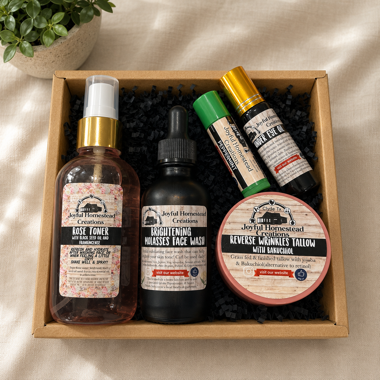 Anti-Aging GIFT BOX Bundle with REVERSE WRINKLE Whipped Tallow with Bakuchiol