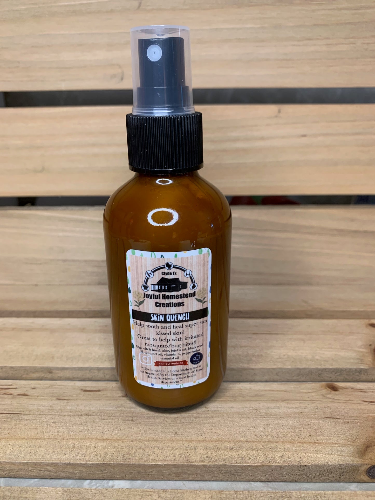 Skin Quench 4 oz (Mosquito reations, Sunburn, burns, razor burn, after shave, and bug Bite Relief)