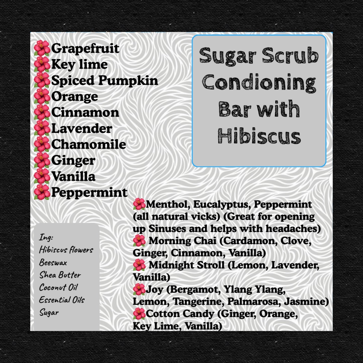 Sugar Scrubs Conditioning Bar with Hibiscus